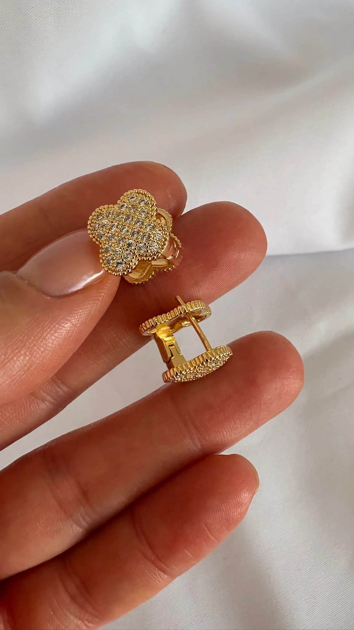Caravanas Acero Dorado